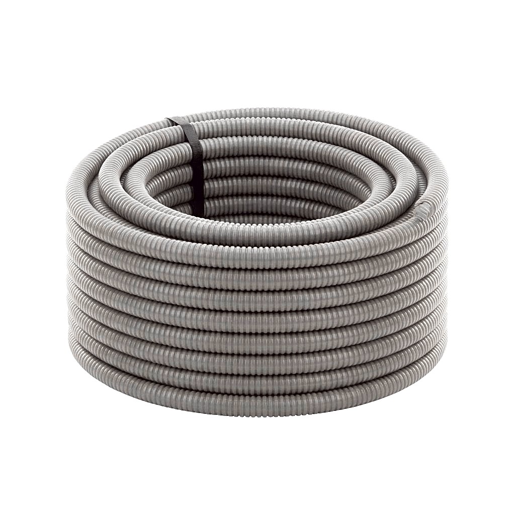 Tubo Flexible tipo Liquidtight de 1 1/4" (32 mm) / Acero + Forro PVC / Rollo de 20 Metros.