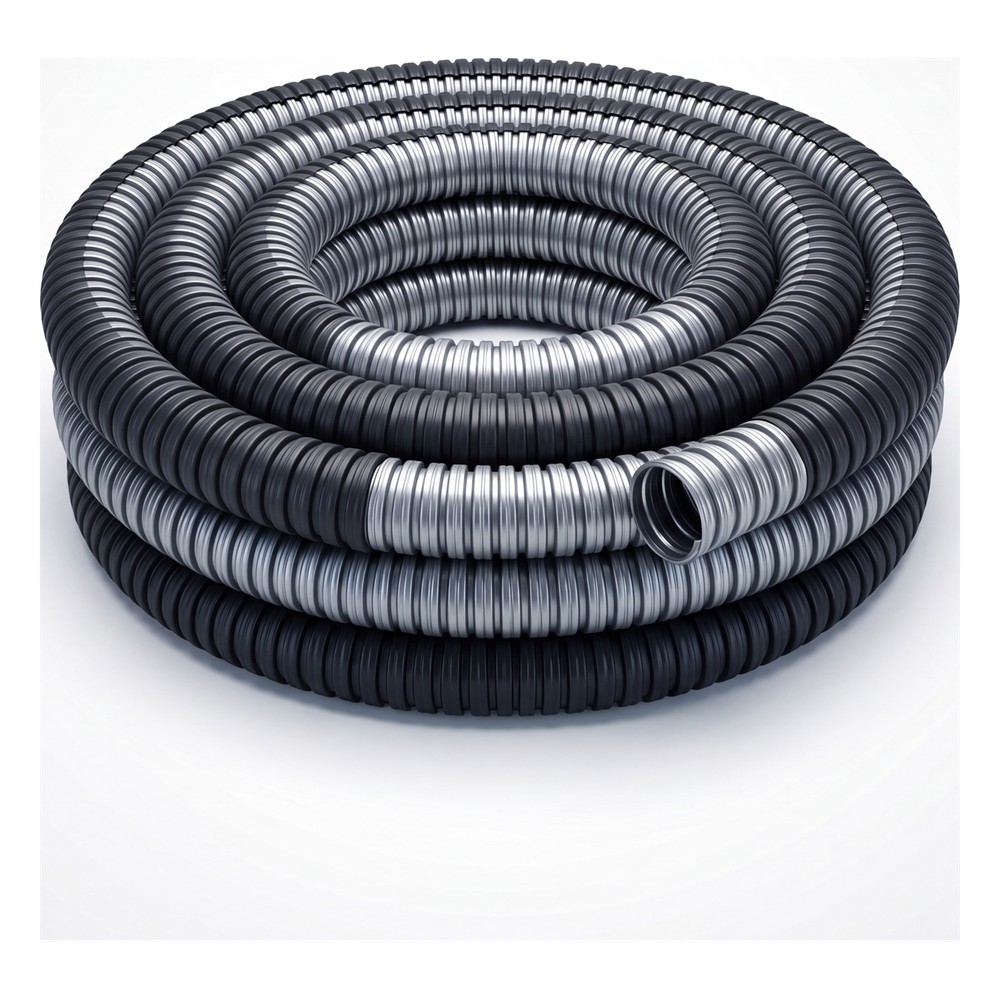 Tubo Flexible Liquidtight 2 1/2" (63 mm) / Acero Galvanizado + Forro PVC / Rollo 10 m (32.8 ft) / NEMA 4 / IP65