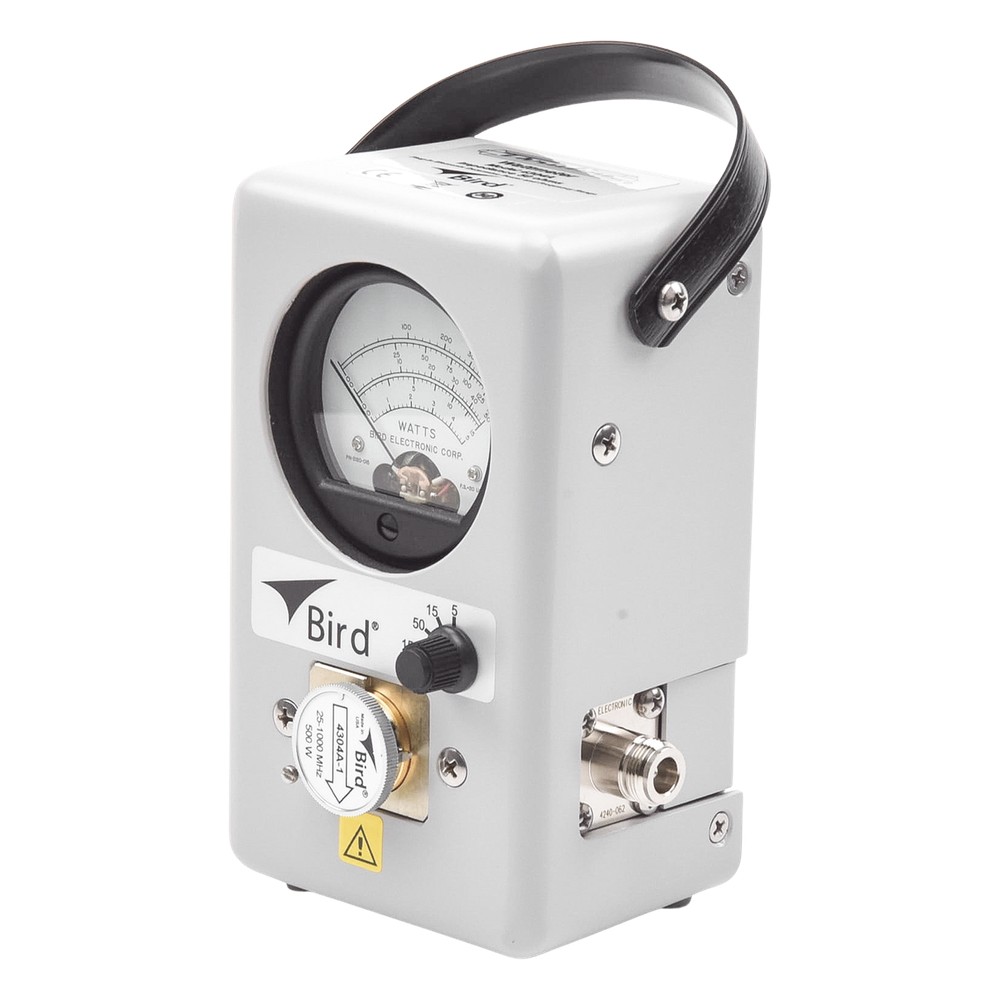 Wattmetro Direccional Thrueline de Banda Ancha con Elemento Fijo de 25-1000 MHz, 5-500 Watt .