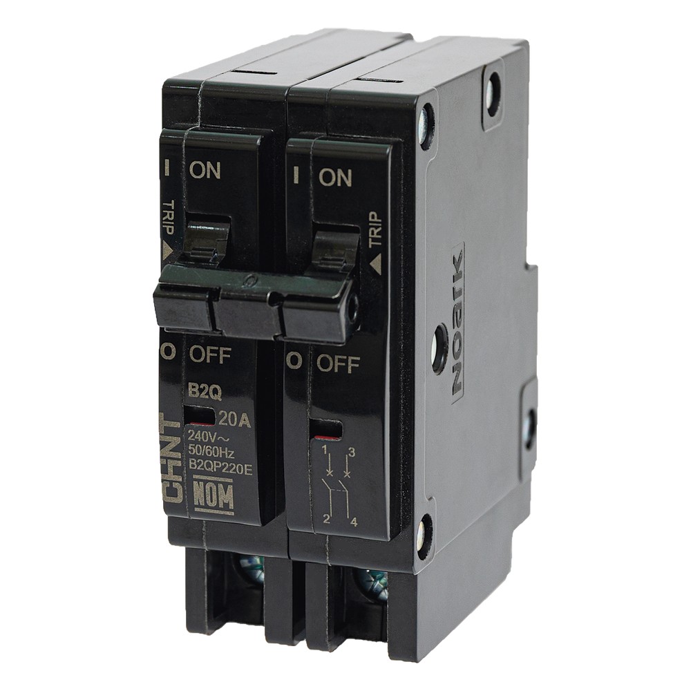 Interruptor Termomagnético Enchufable, Serie: B2Q, 2P, 15A, 240V  (SKU:1002278)