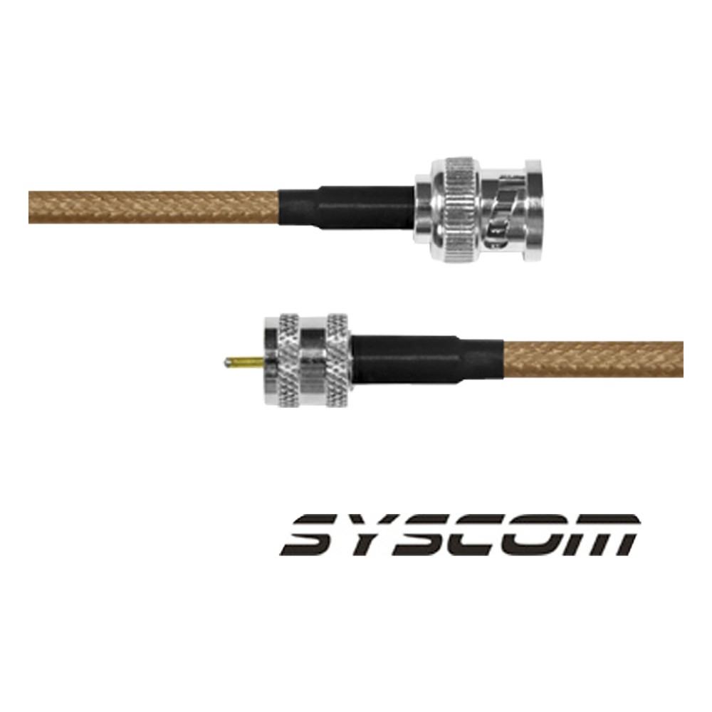 Jumper de 30cm con cable Cable LP142 con conectores BNC MACHO/MINI UHF MACHO.