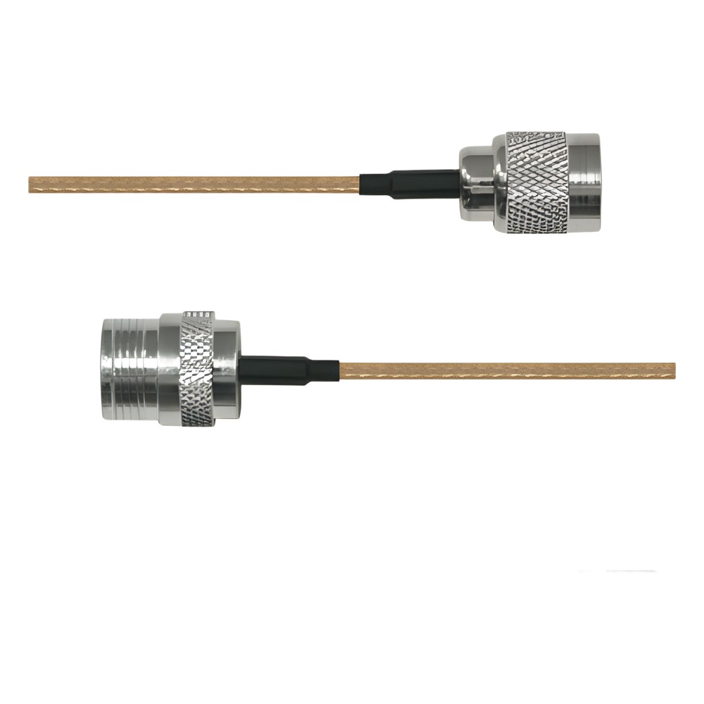 Cable RG142, con conectores N Hembra en un extremo y en el otro TNC Macho Inverso.