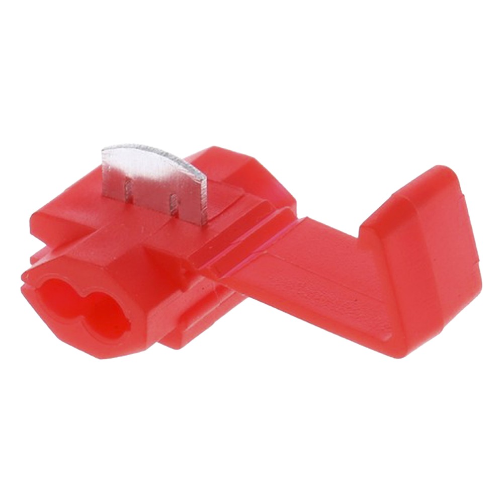 Terminal tipo almeja / 22 - 18 AWG / Rojo / Paquete de 25 piezas.