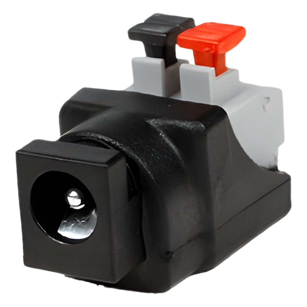 Adaptador Tipo Jack de 3.5 mm Hembra Polarizado de 12 Vcc con Terminales de Presión