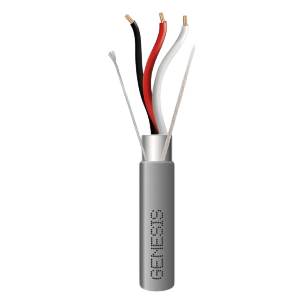 Bobina de 305 Metros (1000 Pies) de Cable 3 x 18 AWG / Riser / BLINDADO / Tipo FPLR, CMR, CL3R / Color Gris / Para Aplic