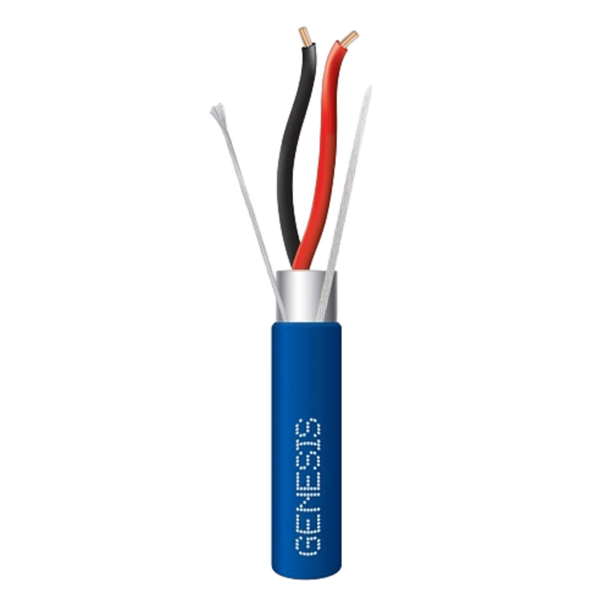 Bobina de 305 Metros (1000 Pies) de Cable 2 x 18 AWG / Plenum / BLINDADO / Tipo FPLP, CMP, CL3P / Color Azul / Para Apli