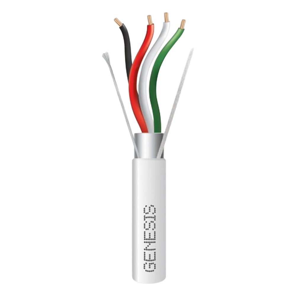 Bobina de 305 Metros (1000 Pies) de Cable 4 x 18 AWG / Plenum / BLINDADO / Tipo FPLP, CMP, CL3P / Color Natural / Para A
