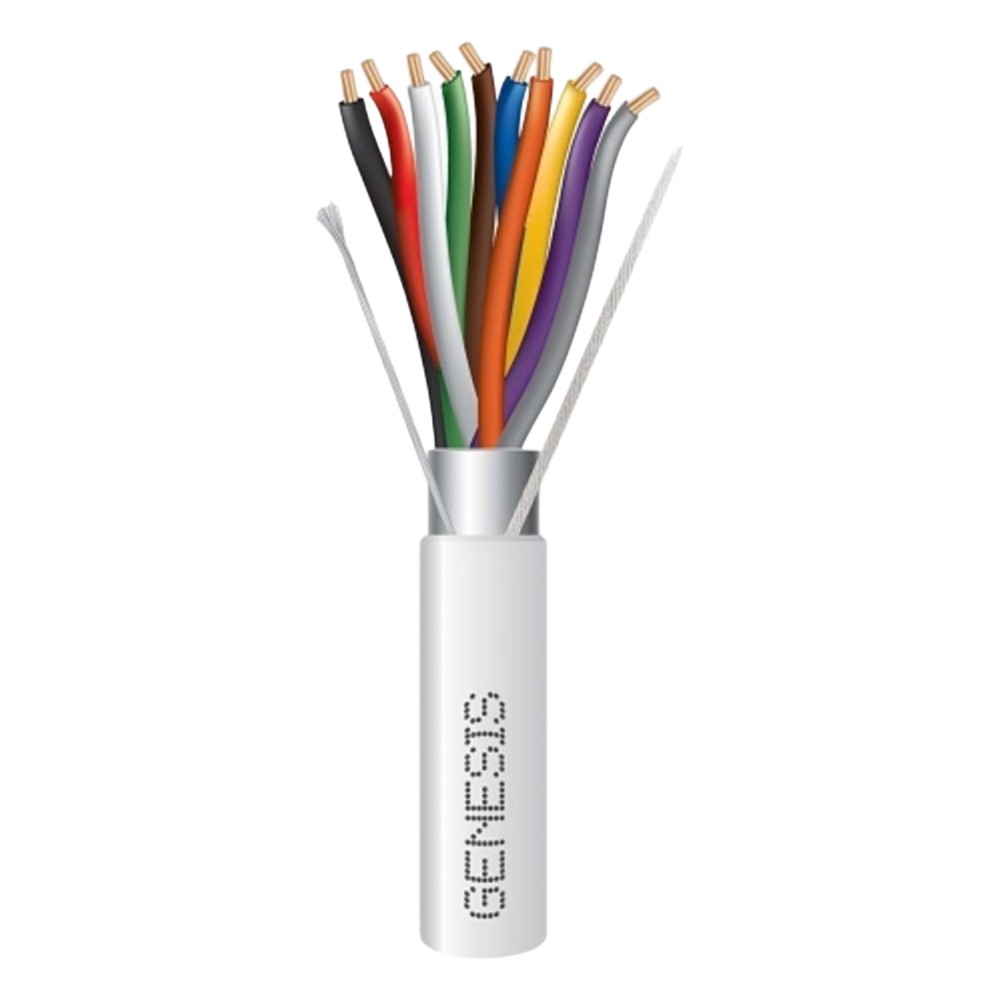 Carrete de 305 Metros (1000 Pies) / Cable de Cobre / 10 x 18 AWG / Plenum / Color Blanco / Blindado / Para Aplicaciones 