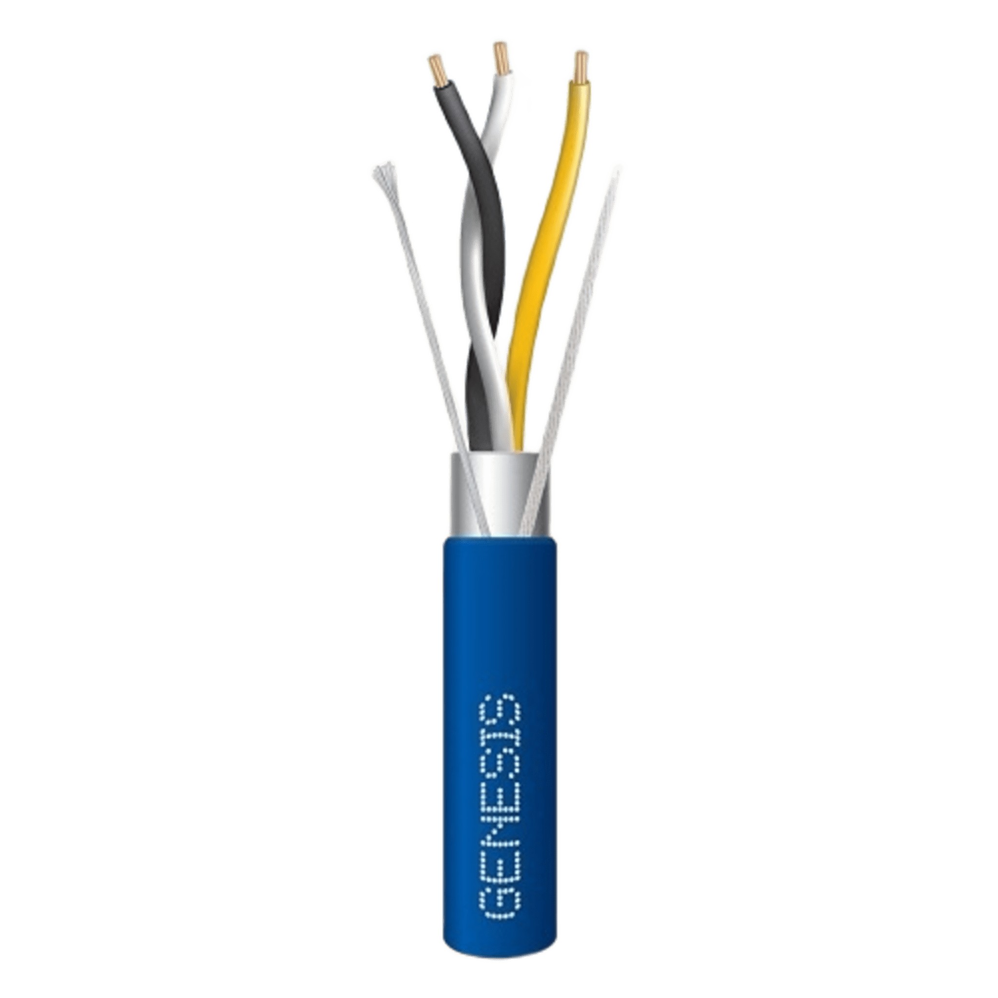 Bobina de 305 Metros (1000 Pies) / Cable 3 x 22 AWG / Color Azul / Blindado / Plenum / 1 Par Trenzado para Aplicaciones 