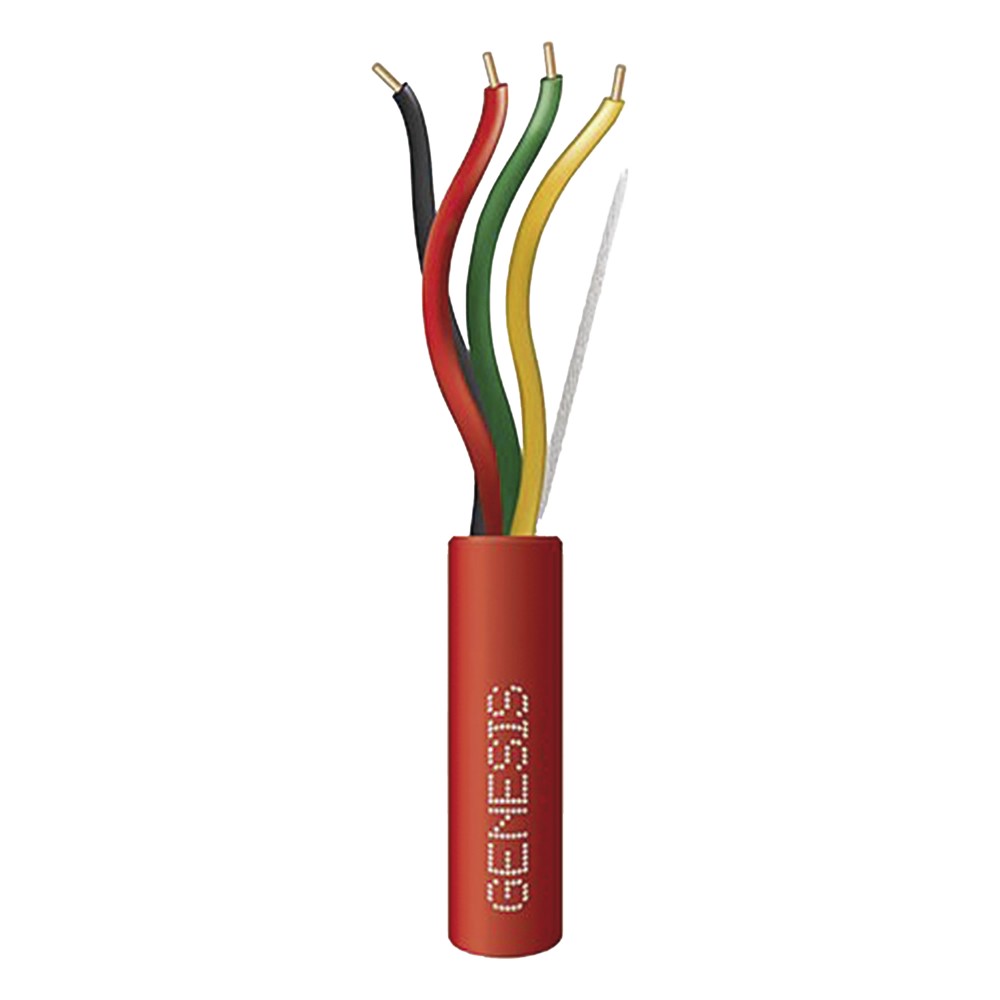 Carrete de 305 Metros (1000 Pies) de Alambre / 4 x 14 AWG / Plenum / Tipo FPLP-CL3P / Resistente al Fuego / Color Rojo /