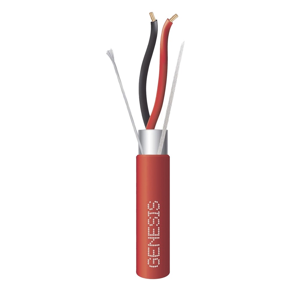 Carrete de 305 Metros (1000 Pies) de Cable / 2 x 14 AWG / Plenum / Blindado / Tipo FPLP / Color Rojo / Para Aplicaciones