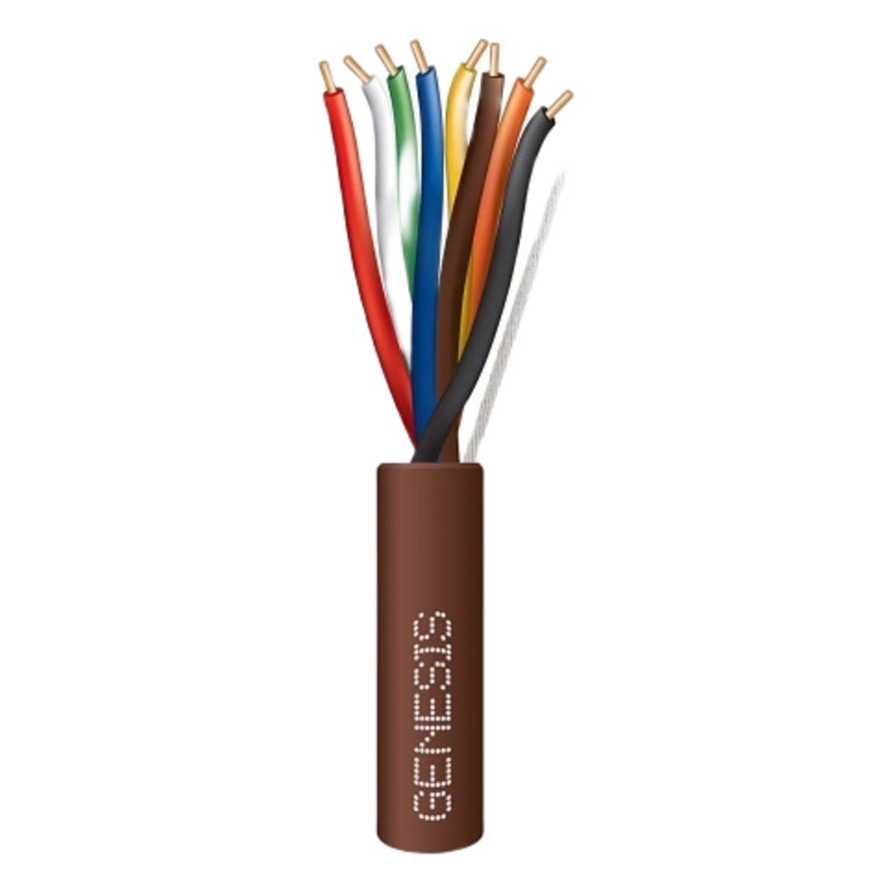 Bolsa de 38 Metros (124.67 Pies) / Alambre de Cobre / 8 x 20 AWG / Tipo CL2 / Para Interior / Color Café / Para Aplicaci
