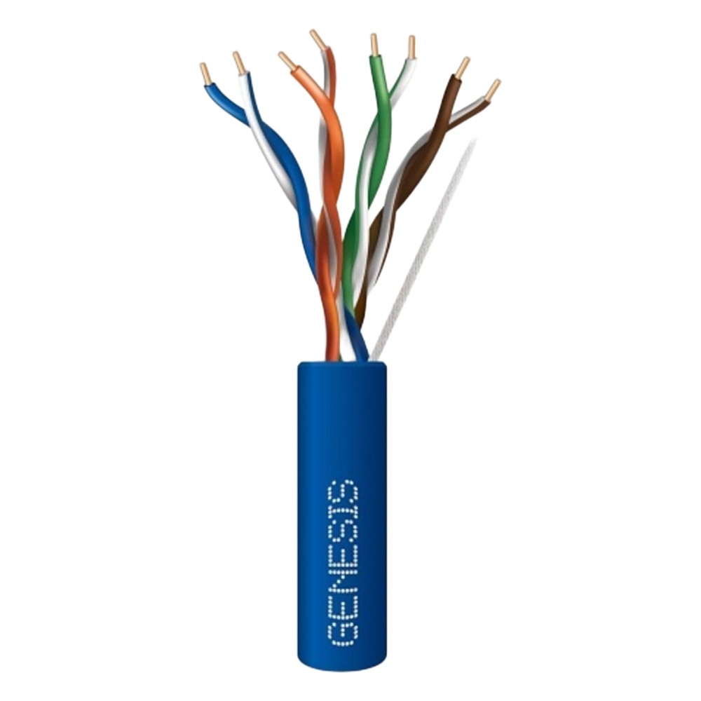 Bobina de Cable de 305 Metros (1000 Pies) / UTP Cat6 Riser / Color Azul / UL, CMR, Probado a 350 MHz / Para Aplicaciones