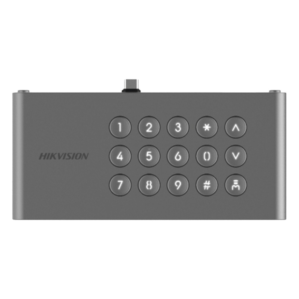 Módulo de Teclado para Frente de Calle IP DS-KD9633-WBE6 / Conexión USB-C / 15 Botones / IP65 / IK07