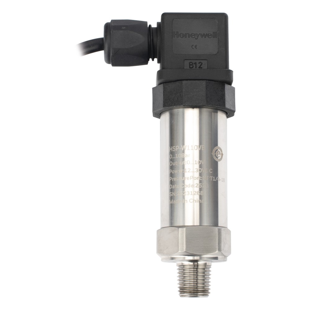 Sensor de presión industrial de 0 a 10 bar con salida analógica 0-10 V y conexión roscada NPT