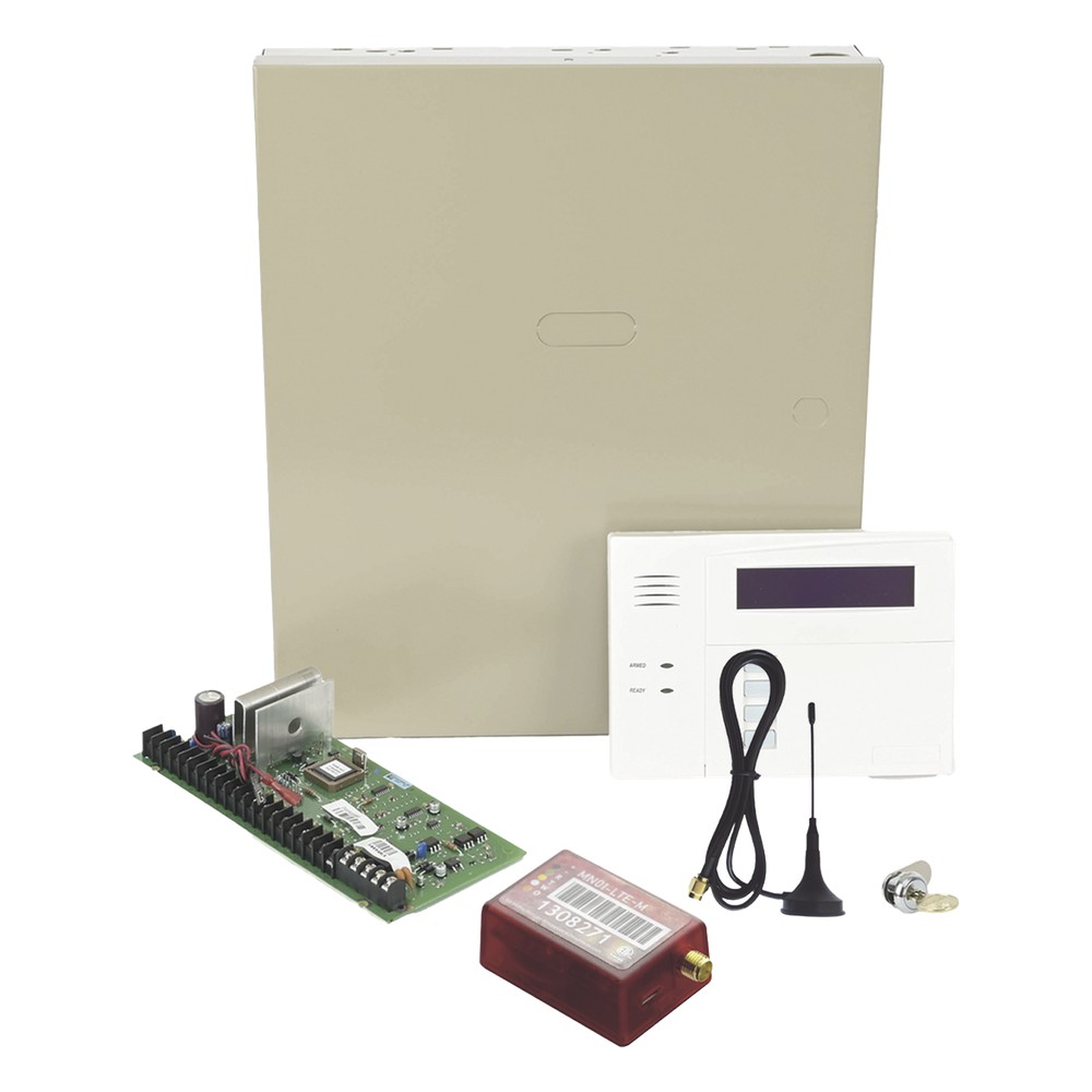 Panel de alarma híbrido con teclado 6160RF y comunicador celular 3G/4G, primer año de servicio incluido