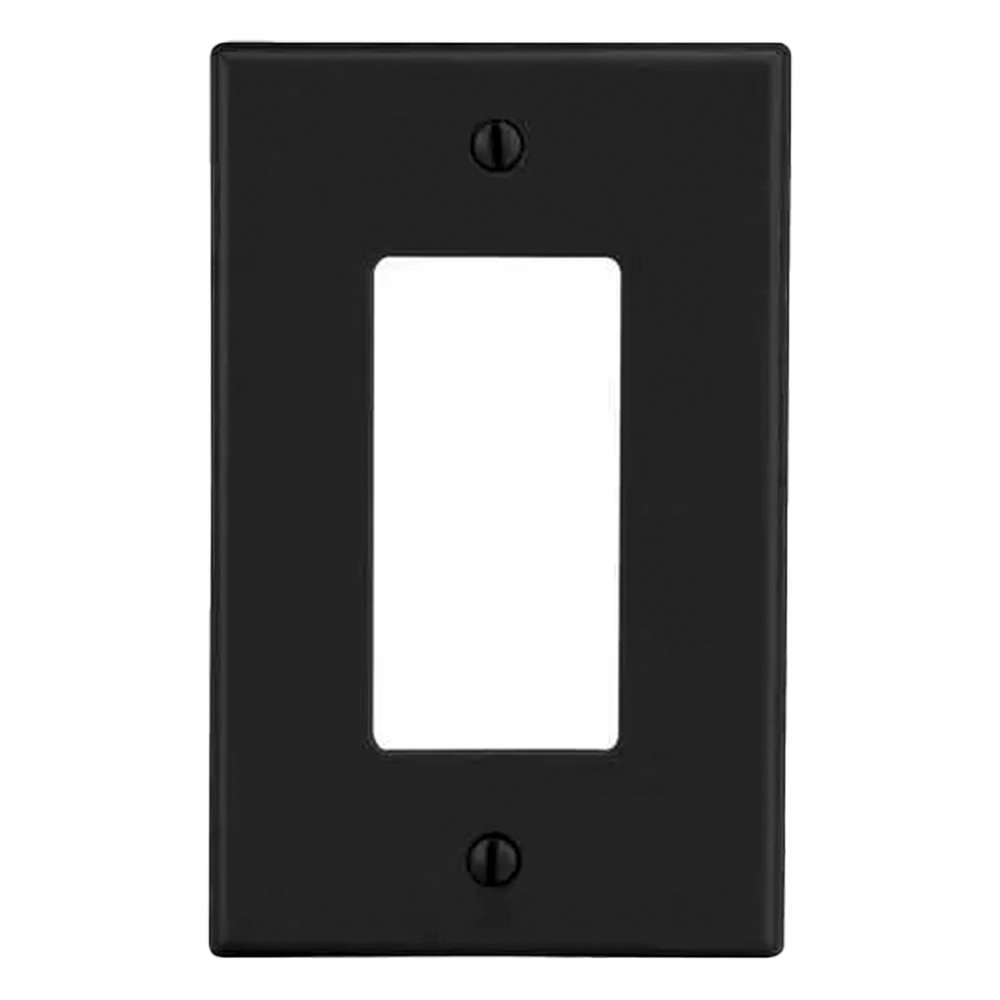 Tapa para Contacto Dúplex Color Negro. - HUBBELL HUB-P26-BK