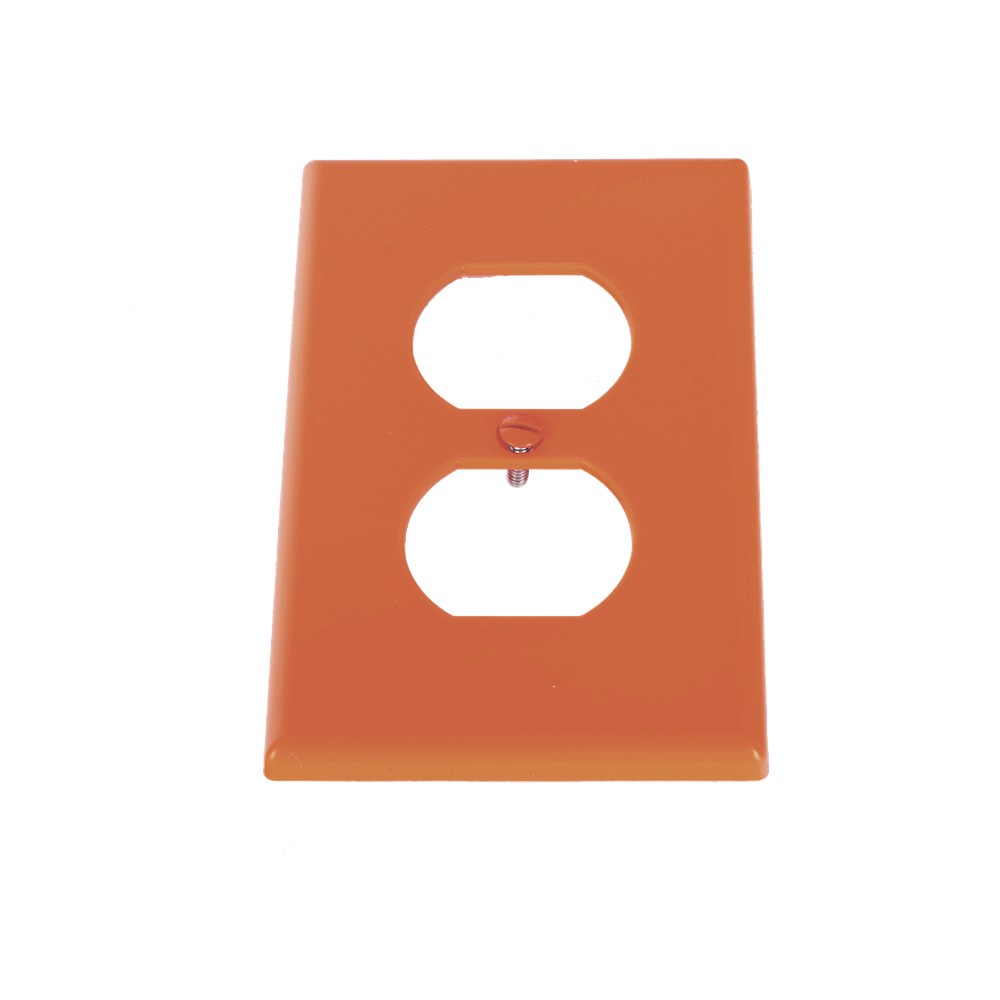 Tapa para Contacto Dúplex Color naranja.