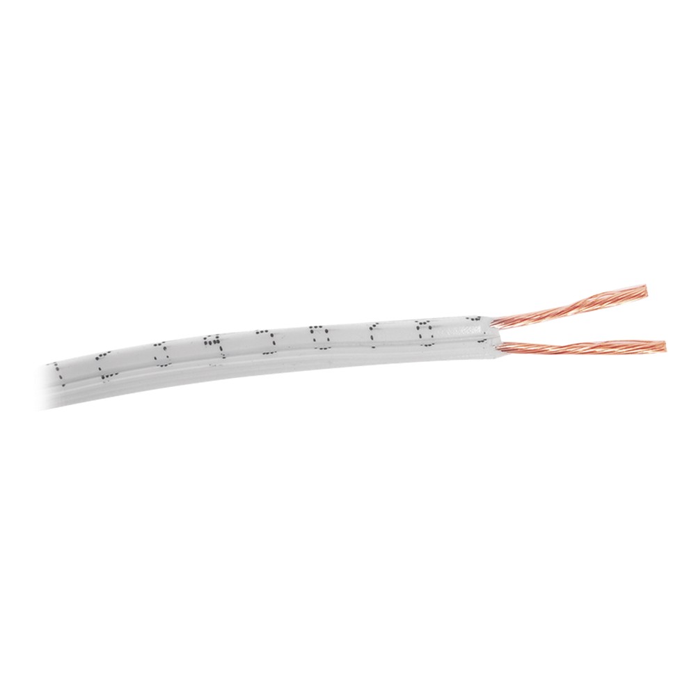 Cable POT 2 x 18 AWG / 100 Metros (328.08 Pies) / NOM-063-SCFI / Color Blanco / Aplicaciones en Electrodomésticos y Elec