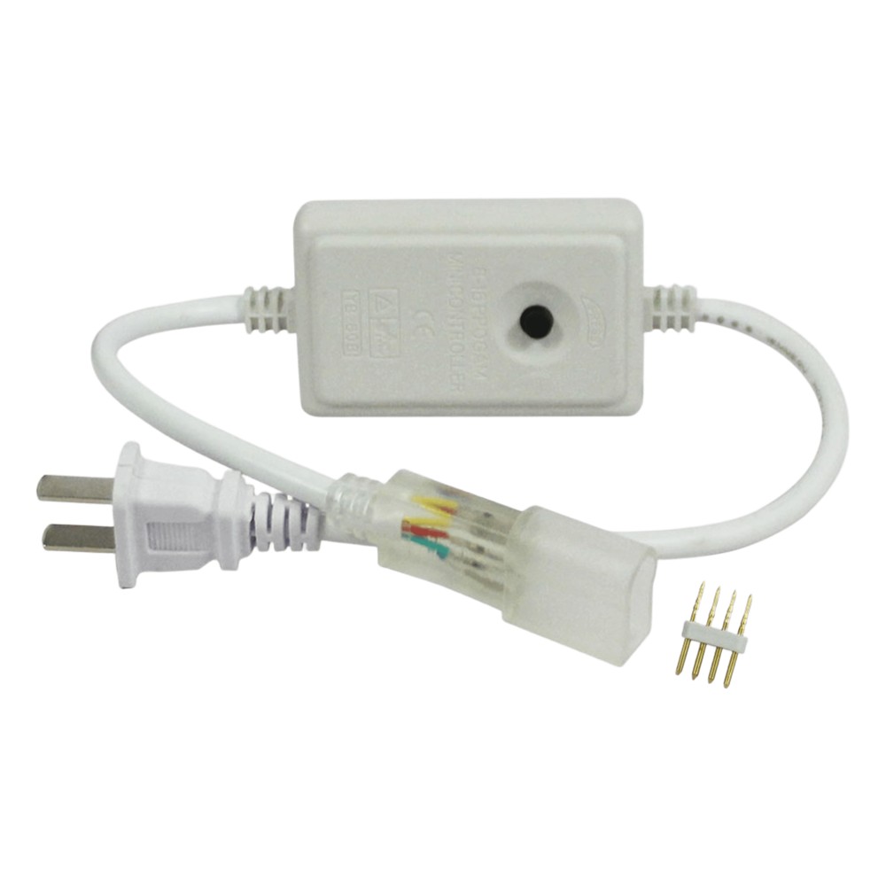 Adaptador de corriente con control de funciones manual, para manguerea Neón LED RGB JUML-5050-03.