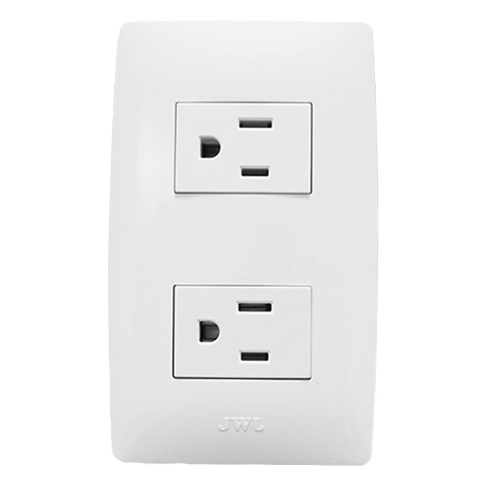 Contacto Dúplex de 127 V~60 HZ 15 A / Color Blanco. - JWJ JTL-B72-23