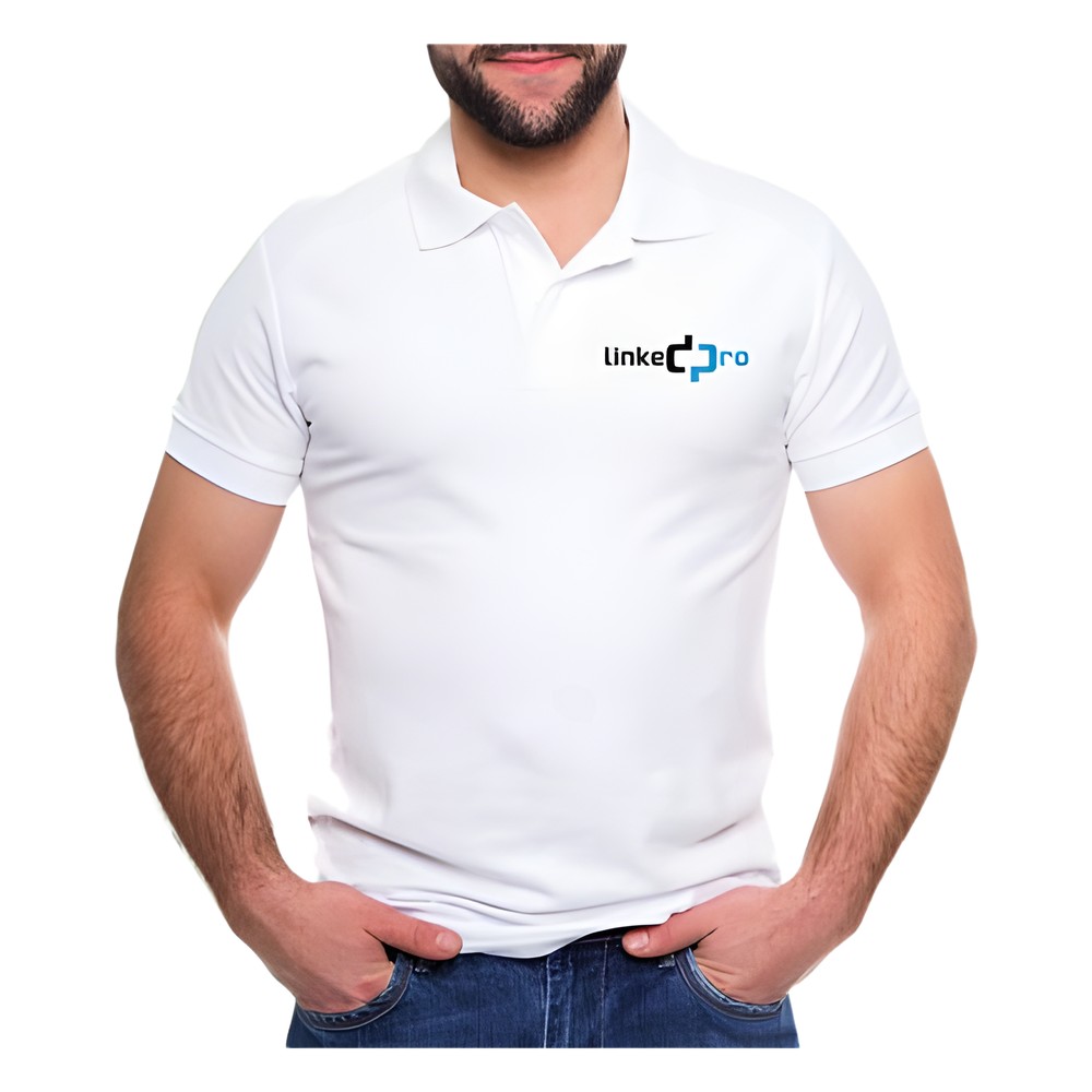 Playera Tipo Polo Color Blanco LinkedPRO