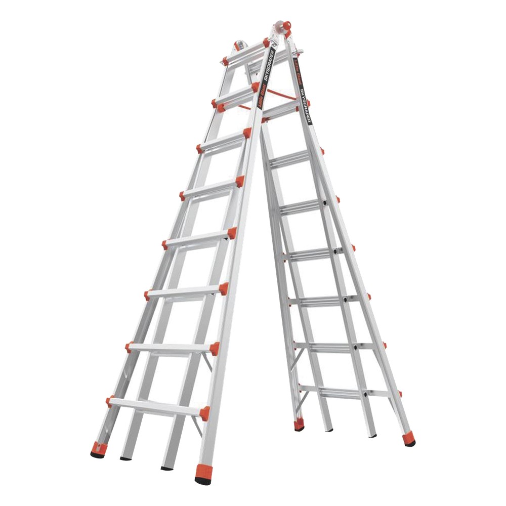 Escalera telescópica en "A" de 4.5 metros de aluminio.