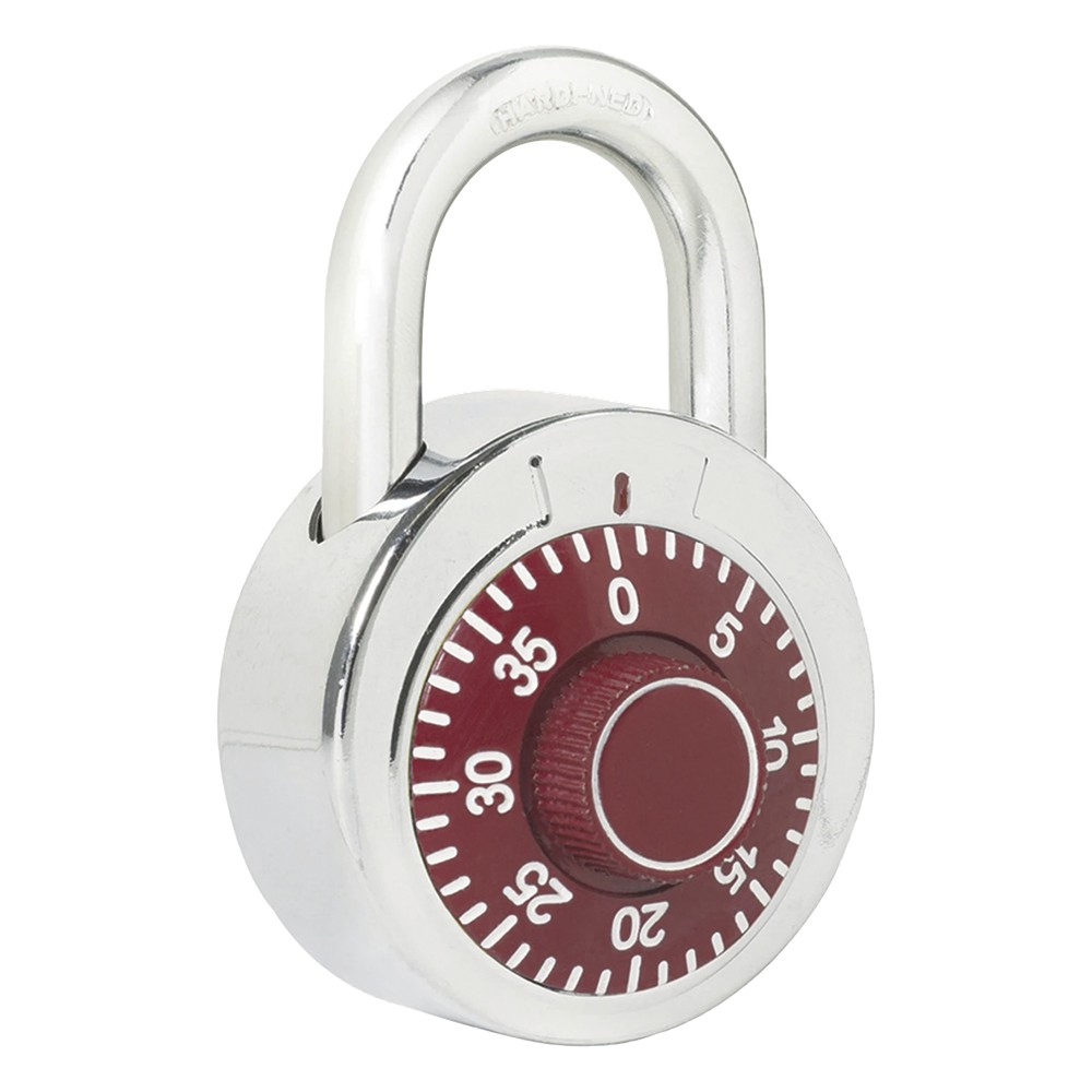 Candado de Combinación / Medida 50 mm/ Nivel de Seguridad 3 / Combinación de Disco / Color Rojo.