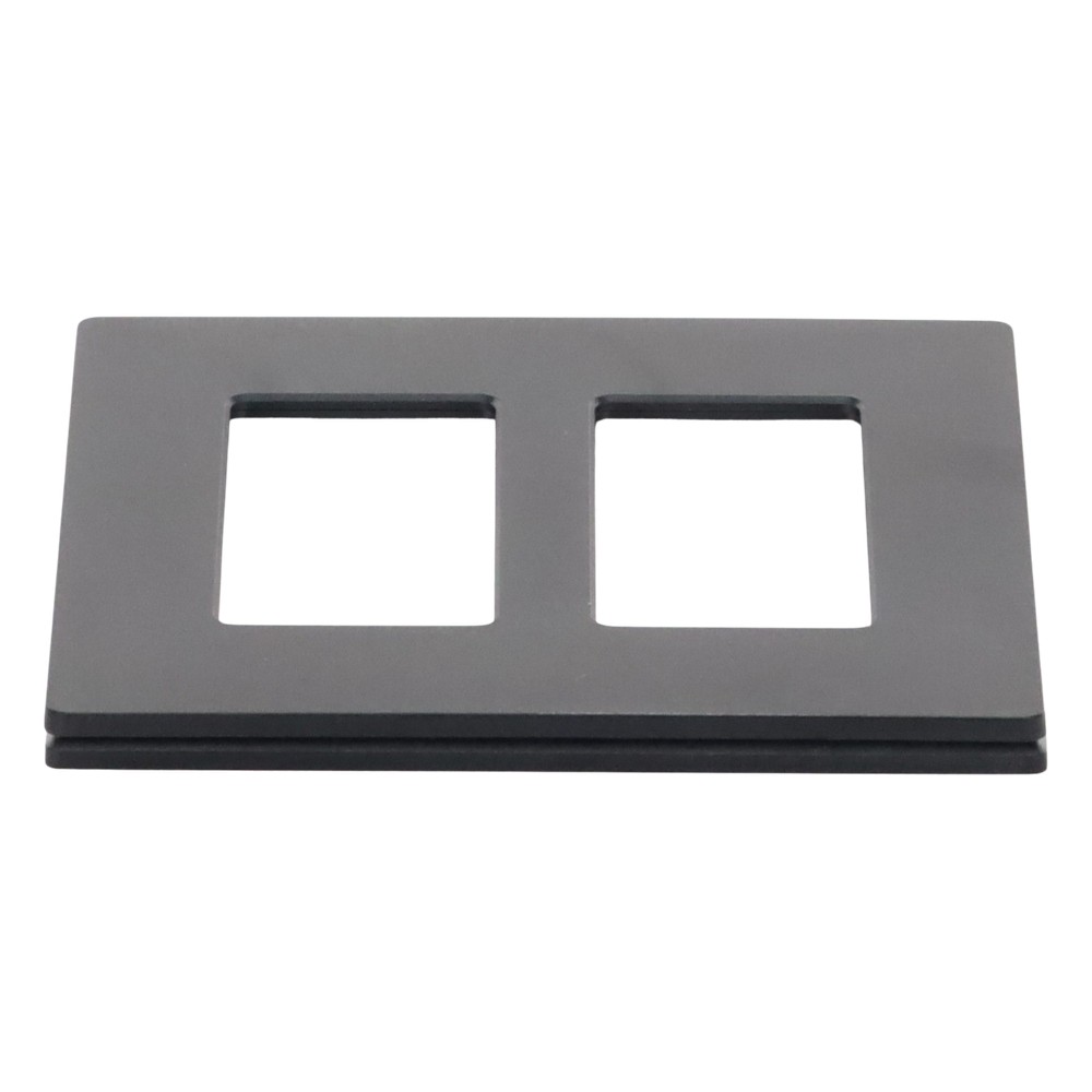 Placa de pared de 2 espacios sin tornillos | LECOSYS