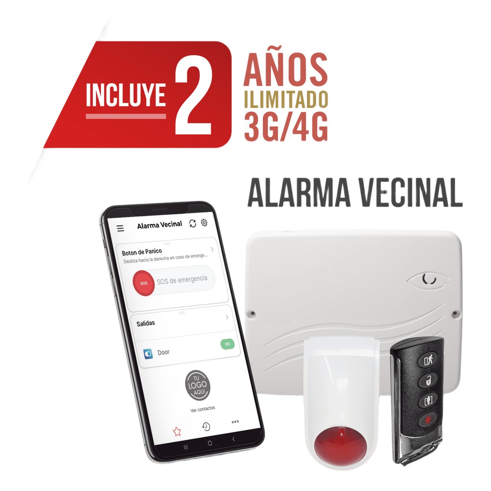 KIT ALARMA VECINAL Con Funcion Programación 100% vía WEB
