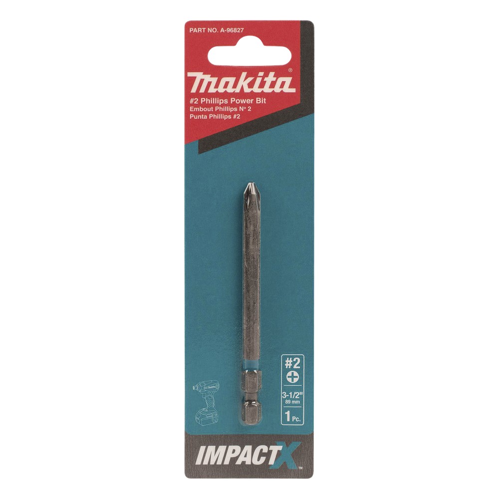 Punta phillips de 3-1/2" ( 89mm ) impact-x ph2 del # 2, blister con 1 pieza
