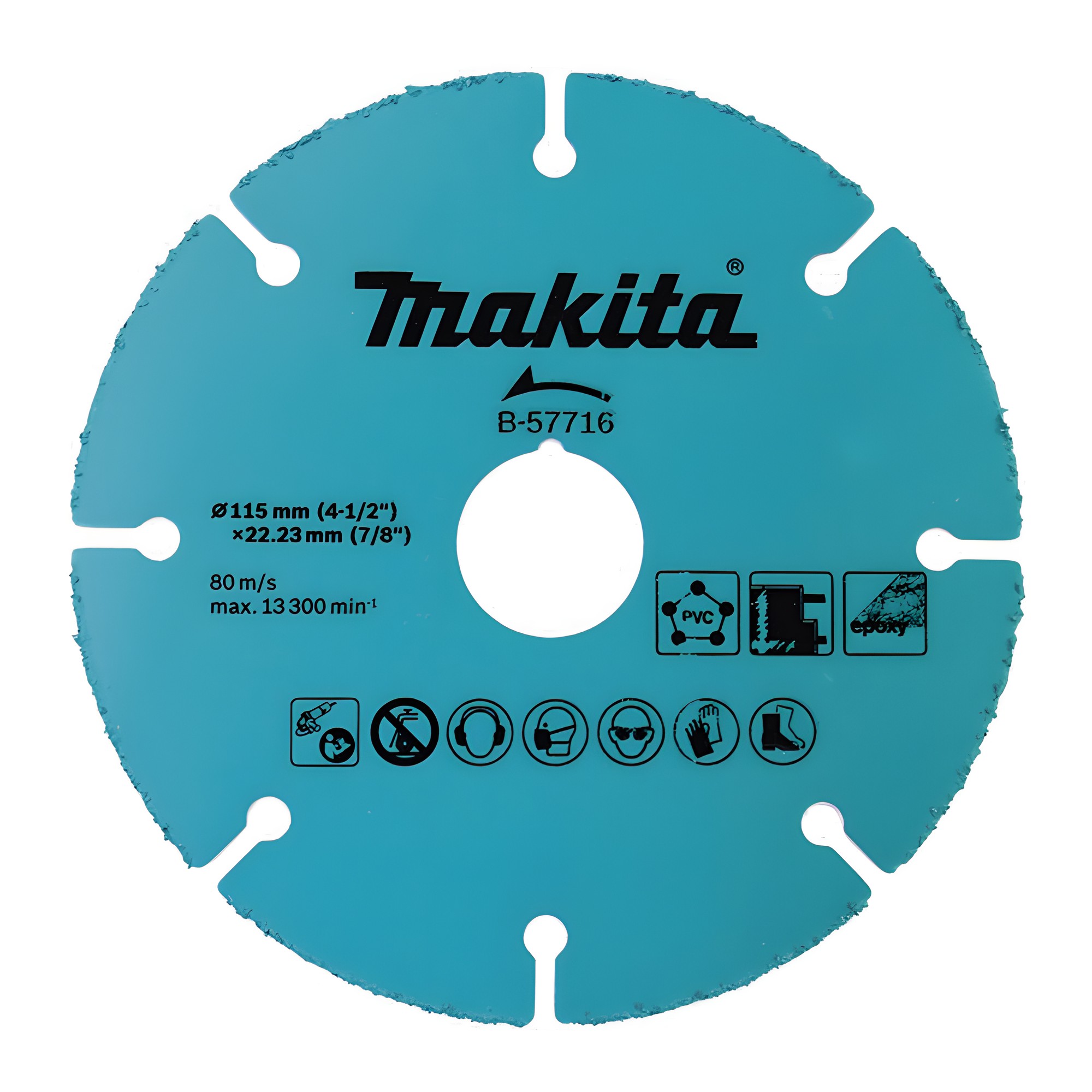 Disco de carburo de tugsteno 4 1/2" multi-material para esmeriladora, Ideal para Yeso y Epóxicos.