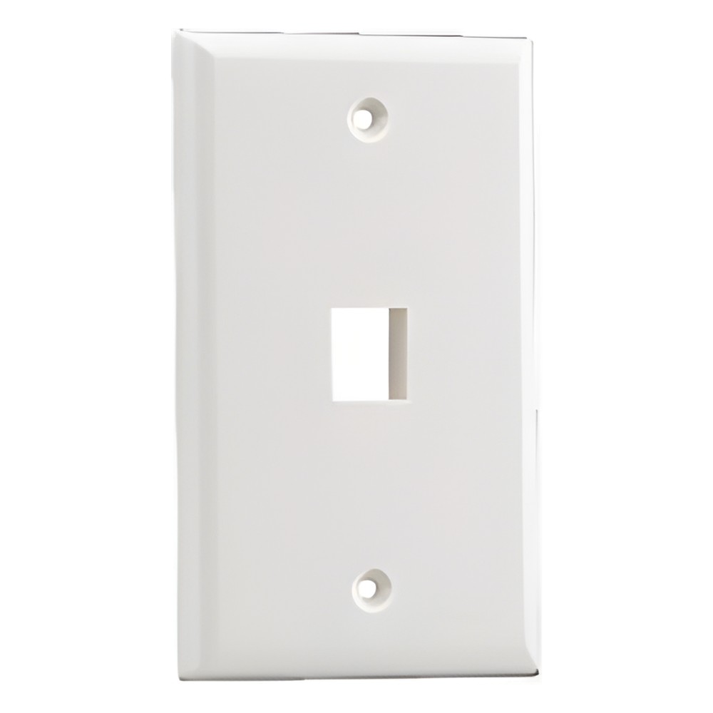 Placa de Pared Vertical, Salida Para 1 Puerto Keystone, Color Marfil