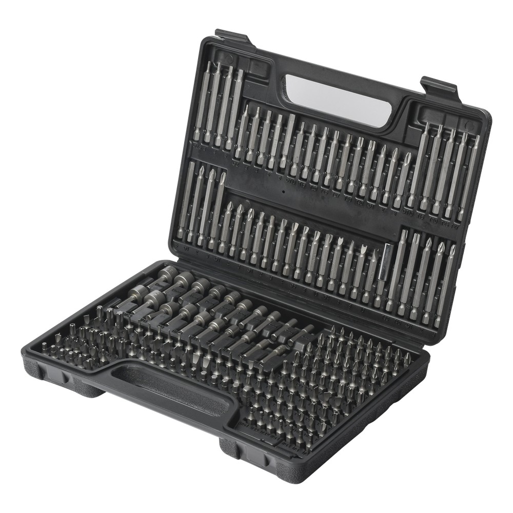 Juego de 208 Puntas para Taladro Entrada Hexagonal 1/4". Incluye Estuche.