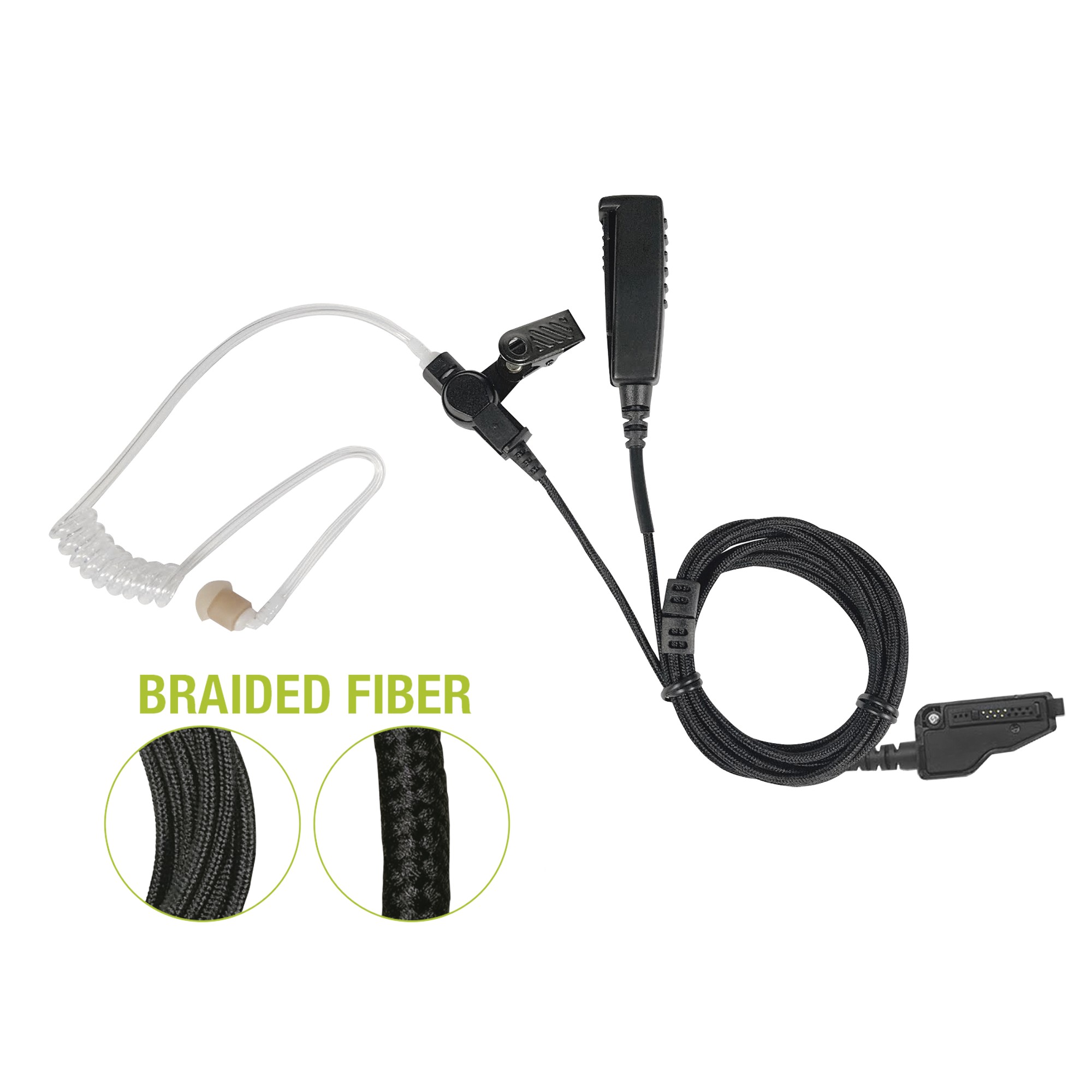 Micrófono De Solapa de 2 Cables De Fibra Trenzada Serie SPM2300BF Con Conector KENWOOD Multipin