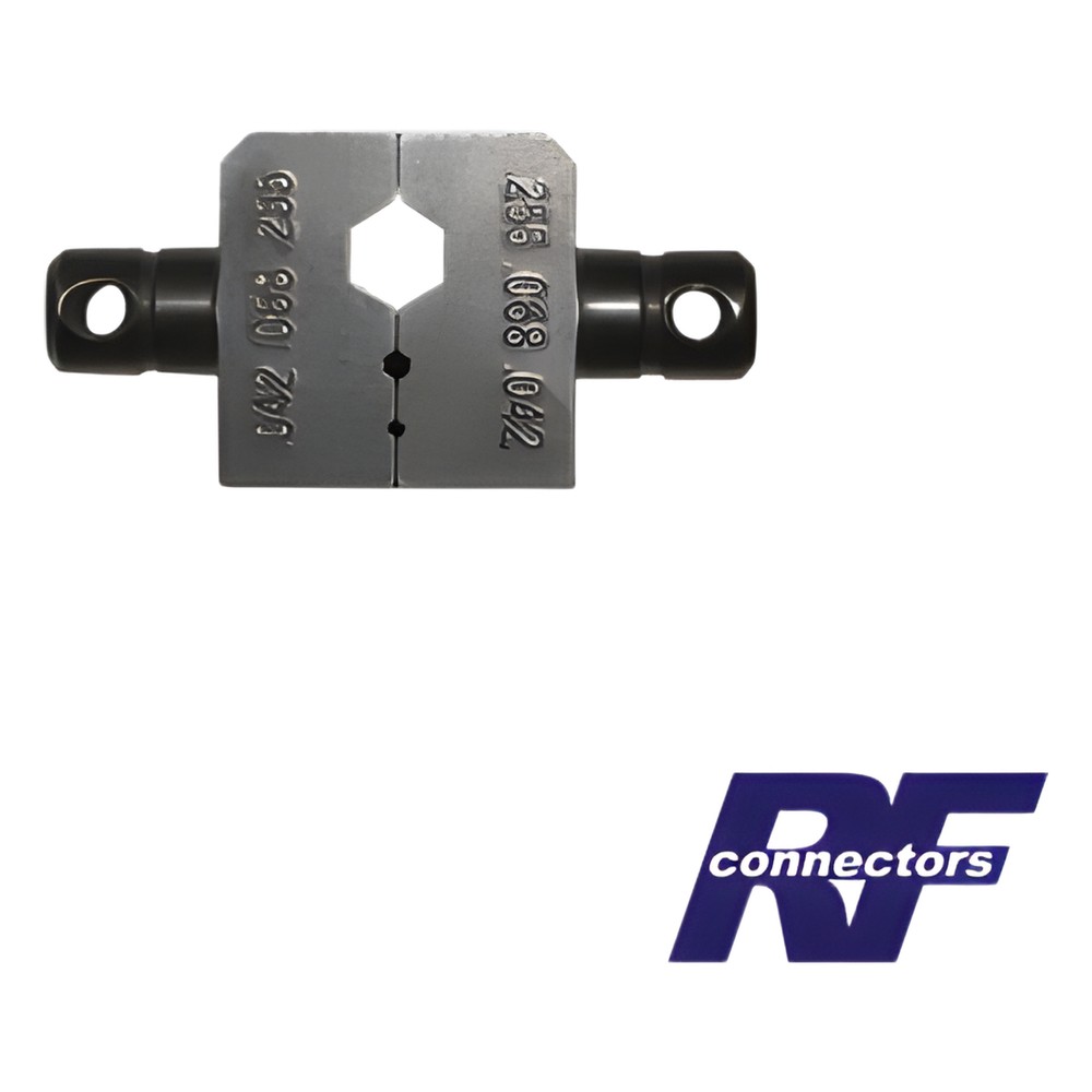 Dado para plegar conectores de anillo de 0.042", 0.068" y 0.255" en RG-8/X, LMR-240 o 9258.