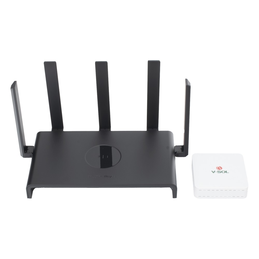 Kit 3 ONU Bridge V-Sol, Dual GPON/EPON con Router Home Mesh Ideal para distribuciones WISP de mayor cobertura Wi-Fi en H
