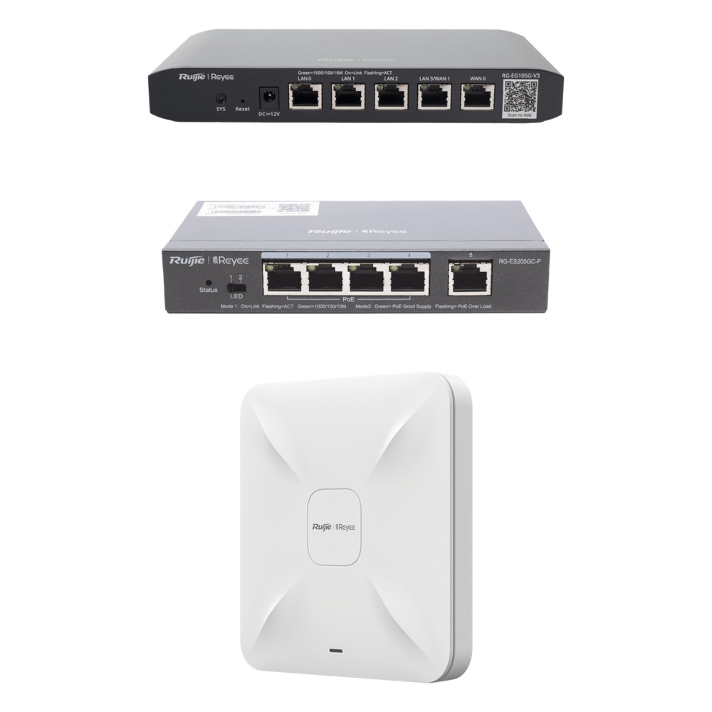 Equipos Ruijie DEMO Ideal para Probar Integraciones de Redes y WiFi 5 con CCTV