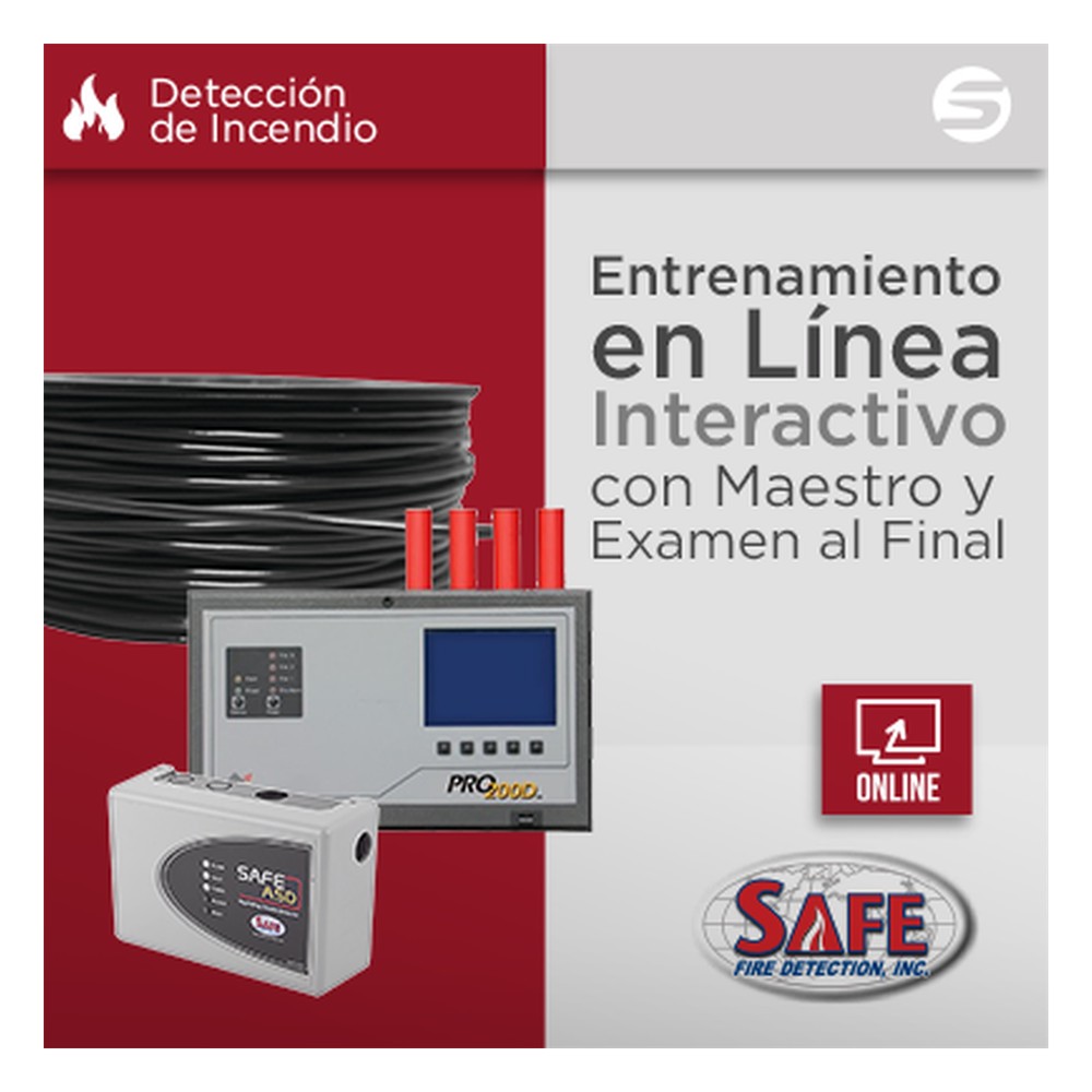Certificación Virtual de Detección por Aspiración  y Lineal de Temperatura SAFE