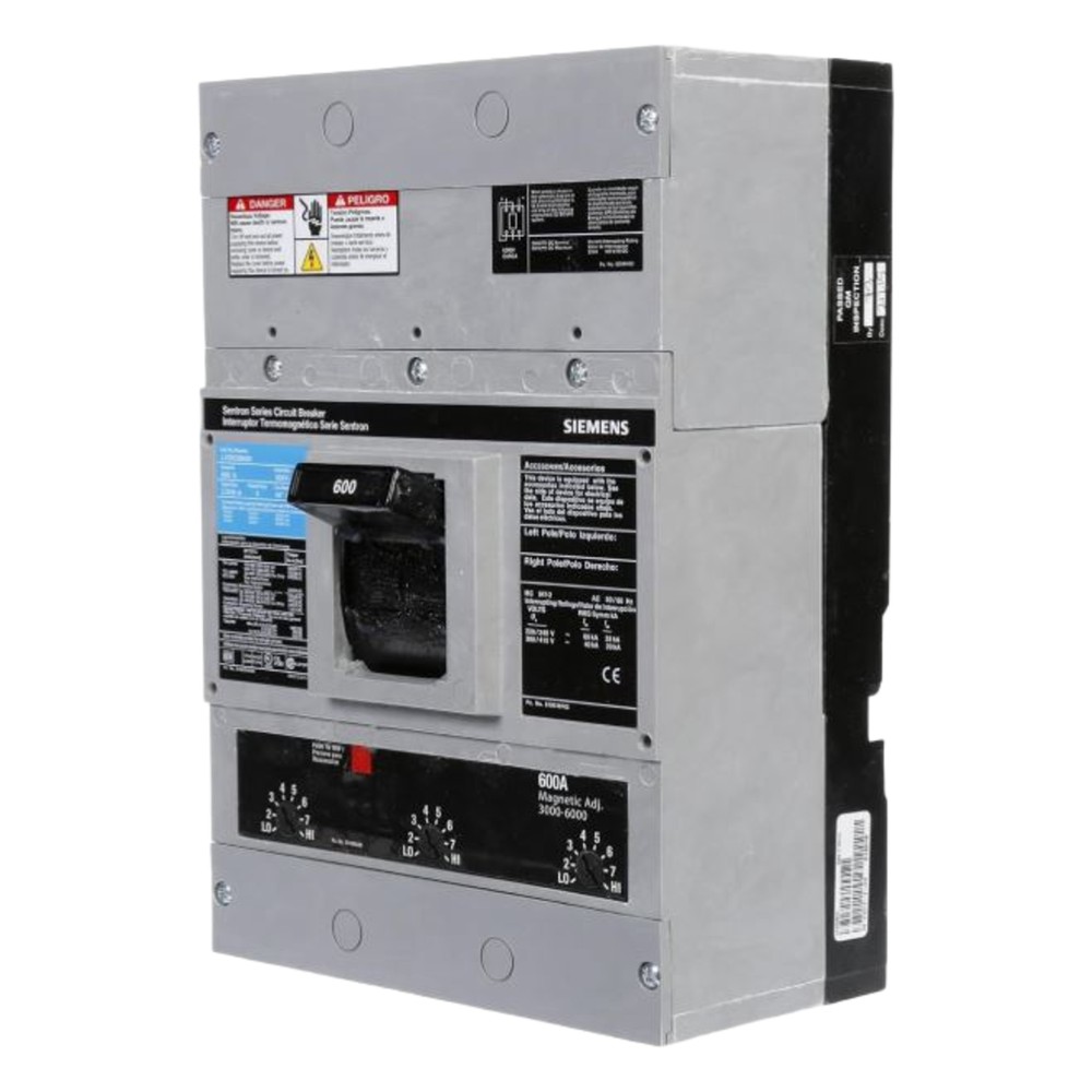 Interruptor Termomagnético 600V 3X600A, Sin zapatas principales.