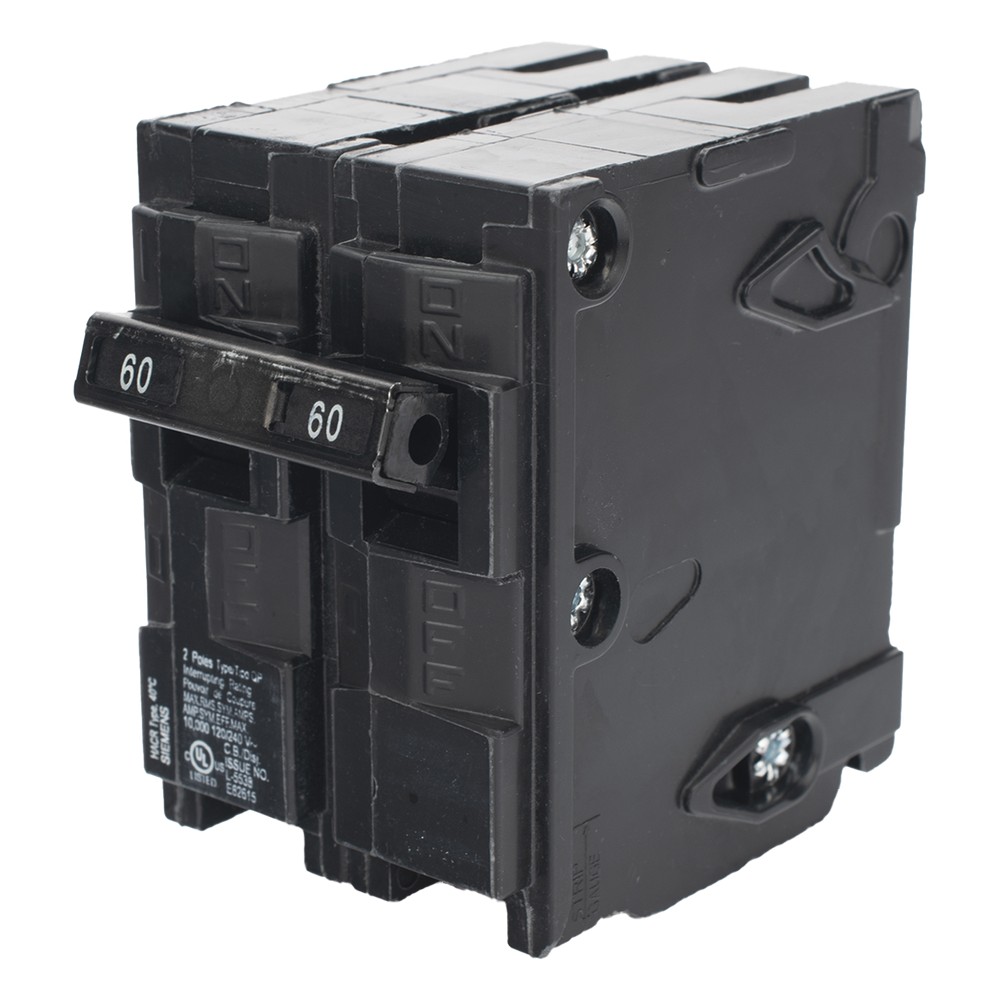 Interruptor automático enchufable tipo QP 2 polos, 60 amp