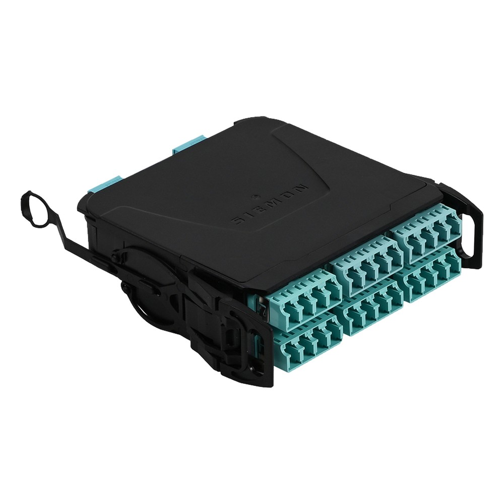 Módulo Plug & Play LightVerse, Hasta 24 fibras, Base 12 Hembra, "Shuttered" LC/UPC para fibra Multimodo OM4, STD Loss
