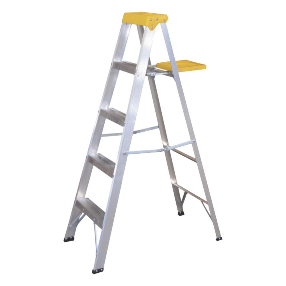 Escalera de Aluminio Tipo Tijera, 5 Peldaños de 1.83 metros.