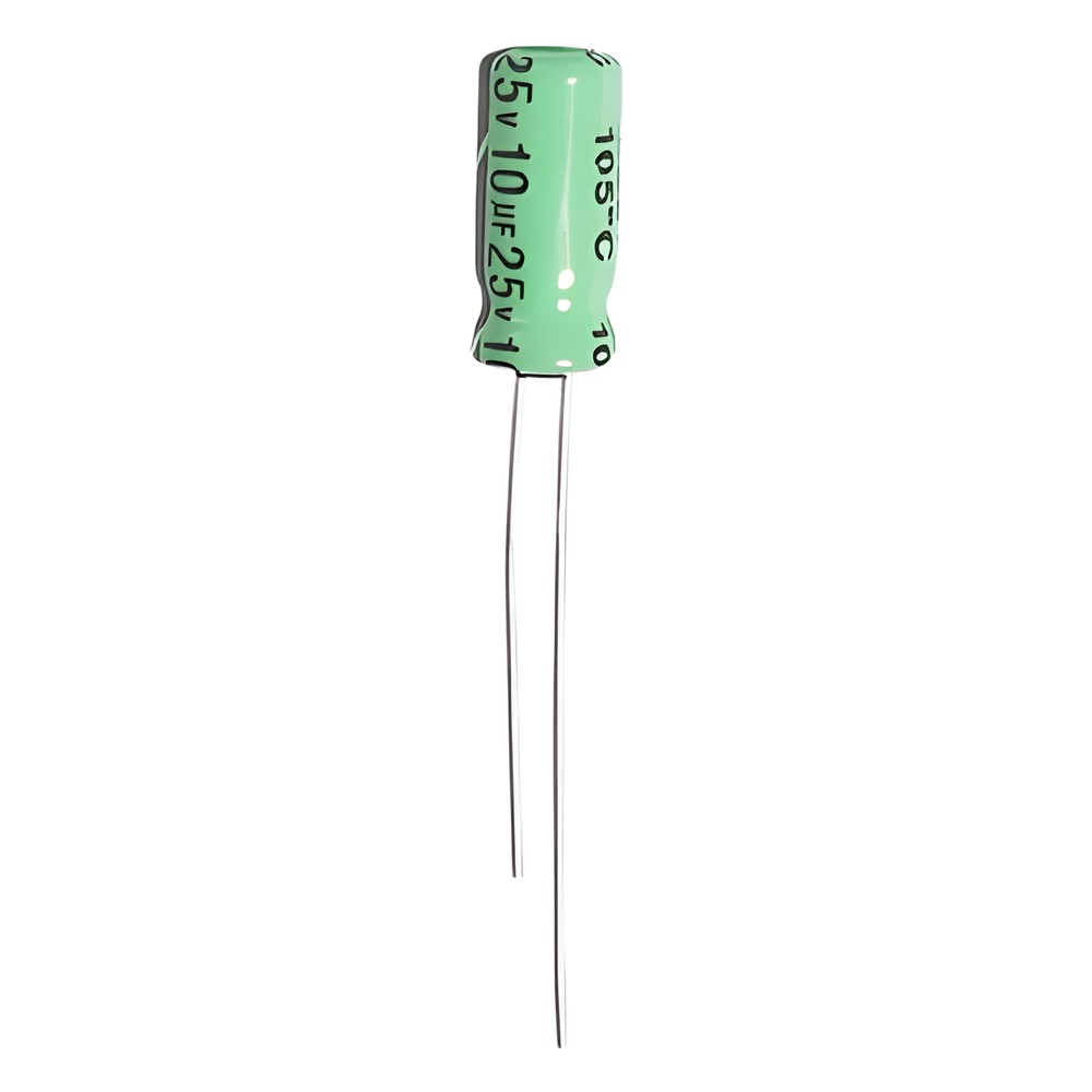 Capacitor Eléctrico para Radios 10 MF 25 VHI-T.