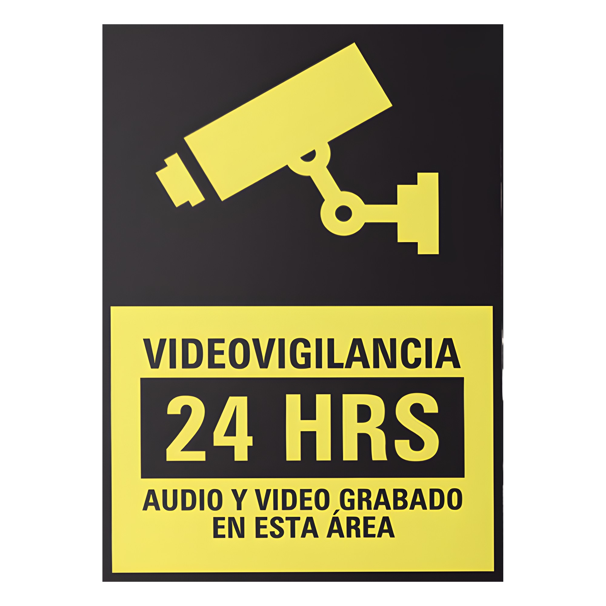 Letrero de Videovigilancia en Poliestireno / Paquete con 10