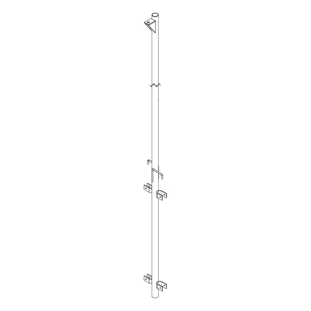 Pluma de Aluminio de 4 metros CED.40  para Instalación de Tramos STZ (Con Polea).