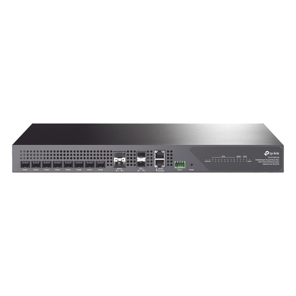 Deltra Stream - OLT de 8 Puertos XGSPON & GPON Combo / Conexión Hasta 2,048 ONUs / 2 Puerto 40G QSFP+ Uplink / 2 Puertos