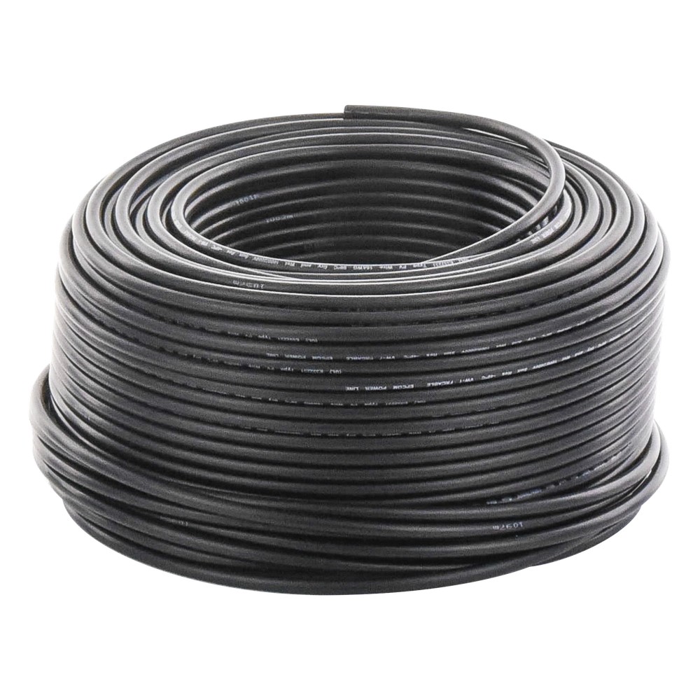 Bobina de 100 metros / Cable Fotovoltaico / Negro / Recubrimiento XLPE / 4mm² / 12 AWG / Hasta 1,800 Vcc