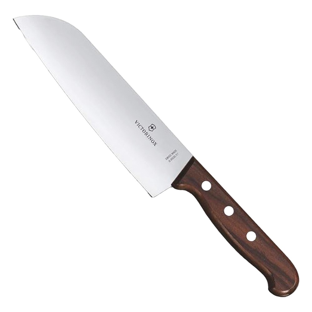 Cuchillo Santoku Wood de 17 cm, Filo con Corte Recto, Estilo Japonés