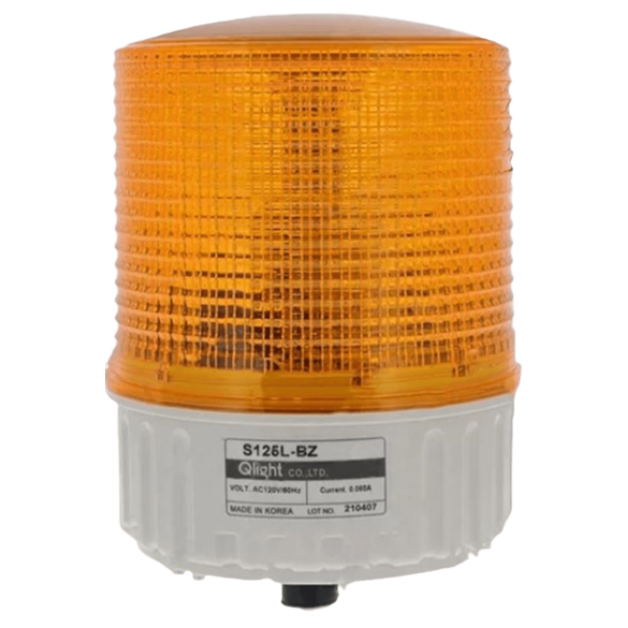Luz estroboscópica LED Ámbar, 110 VCA de Montaje en Panel / Selección de Función Steady/Flashing con Buzzer de 90 dB int